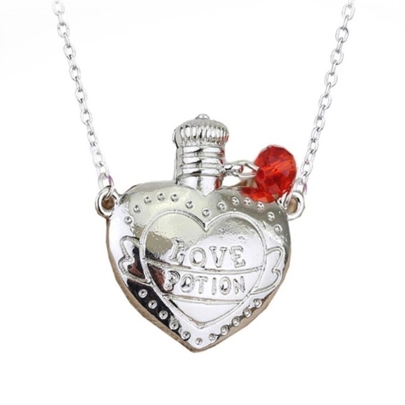 3 For $35 Love Potion Silver Tone Heart Bottle Bohemian Pendant Necklace - Picture 5 of 10